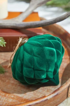 Decorator's Warehouse 6” Green Velvet Onion Ornament > Christmas Decor|Christmas Ornaments