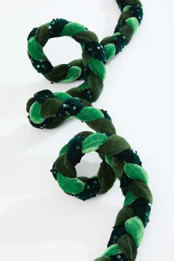 Decorator's Warehouse 66" Green Velvet Sequin Braided Roping > Traditional