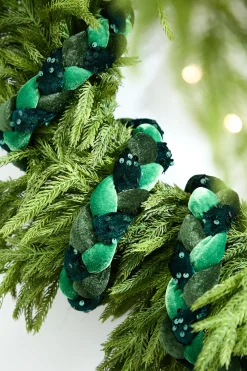 Decorator's Warehouse 66" Green Velvet Sequin Braided Roping > Traditional