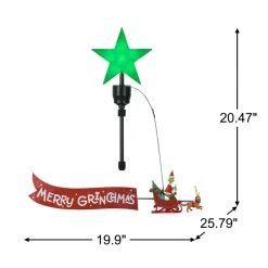 Decorator's Warehouse 21.75" Grinch Animated Tree Topper > Tree Toppers|Christmas Decor