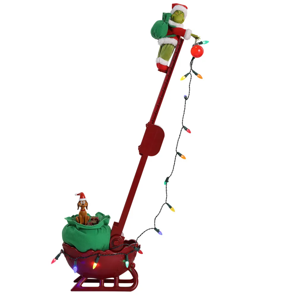 Decorator's Warehouse 34" Grinch Utility Sleigh > Christmas Decor|Mr. Christmas