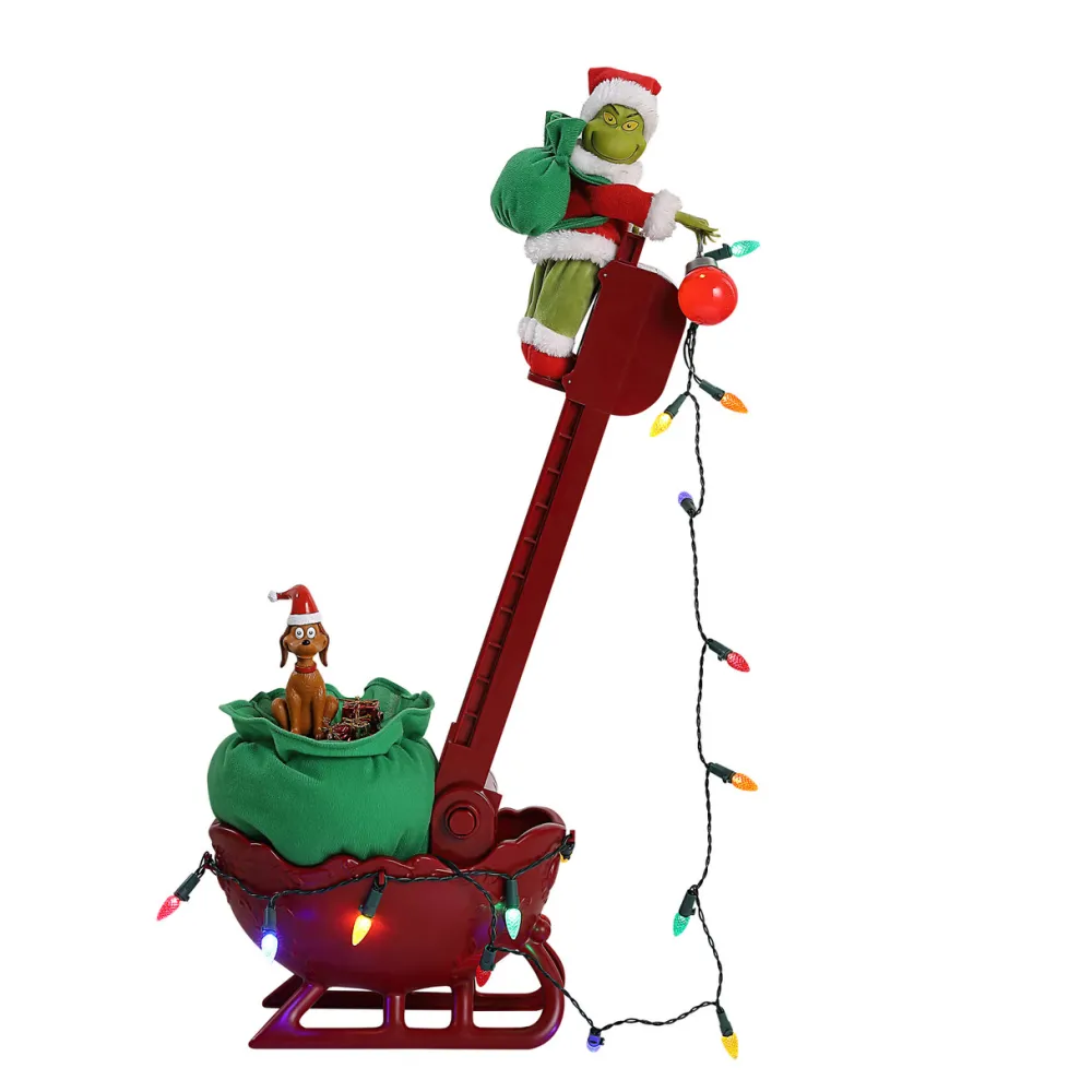 Decorator's Warehouse 34" Grinch Utility Sleigh > Christmas Decor|Mr. Christmas