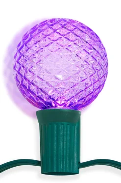 Decorator's Warehouse G50 Wonderful LED SMD Bulb (25 bulbs/bag) - Faceted, Purple > Mardis Gras|Mardi Gras