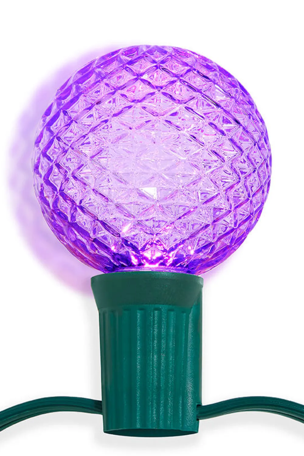 Decorator's Warehouse G50 Wonderful LED SMD Bulb (25 bulbs/bag) - Faceted, Purple > Mardis Gras|Mardi Gras