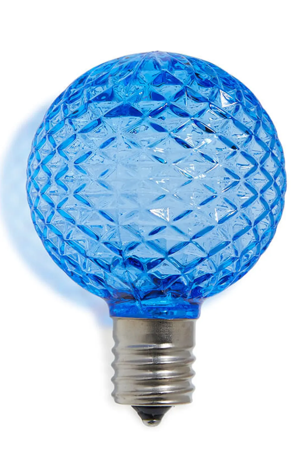 Decorator's Warehouse G50 Wonderful LED SMD Bulb (25 bulbs/bag) - Faceted, Blue > Outdoor Lighting|Led Light Bulbs