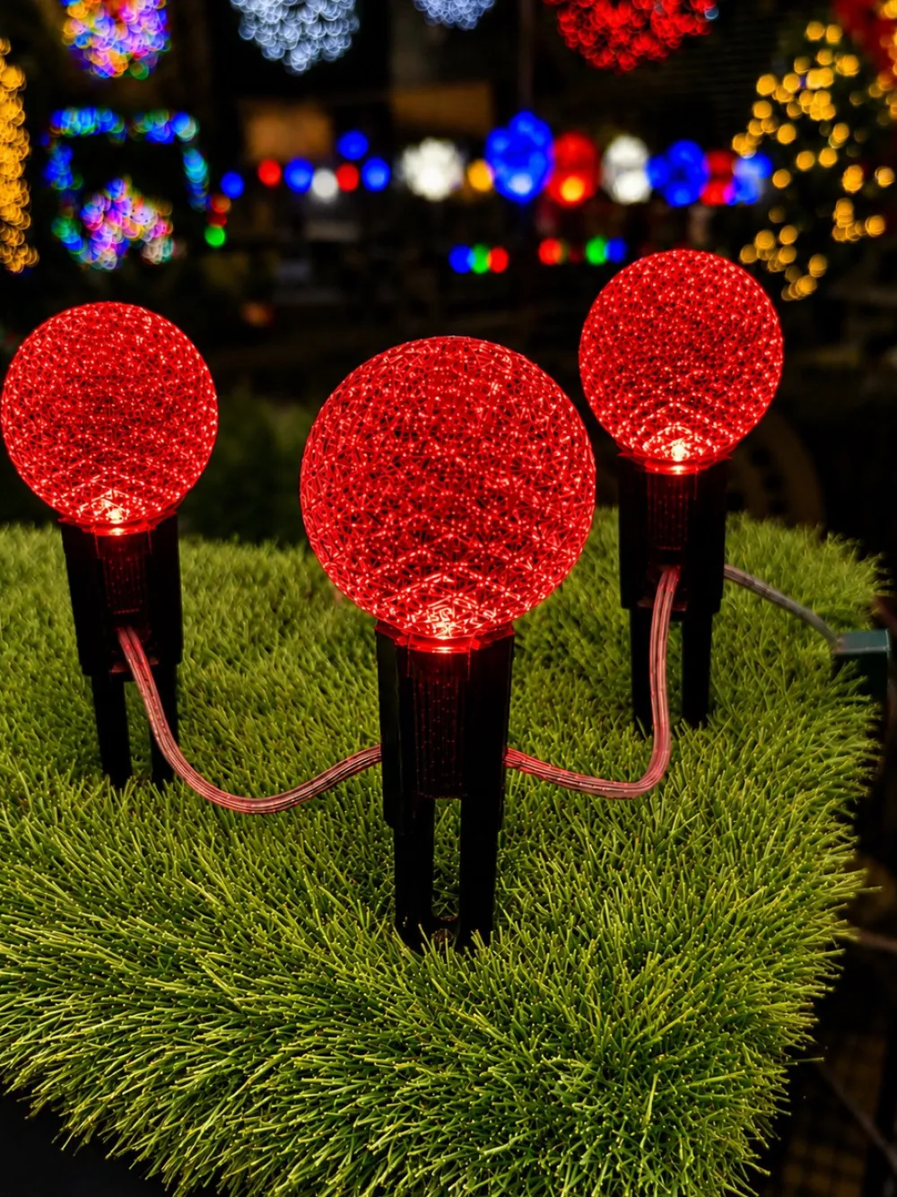 Decorator's Warehouse G50 Wonderful LED SMD Bulb (25 bulbs/bag) - Faceted, Red > Outdoor Lighting|Led Light Bulbs