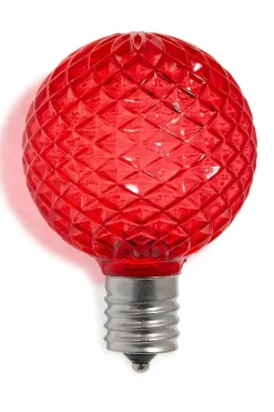 Decorator's Warehouse G50 Wonderful LED SMD Bulb (25 bulbs/bag) - Faceted, Red > Outdoor Lighting|Led Light Bulbs
