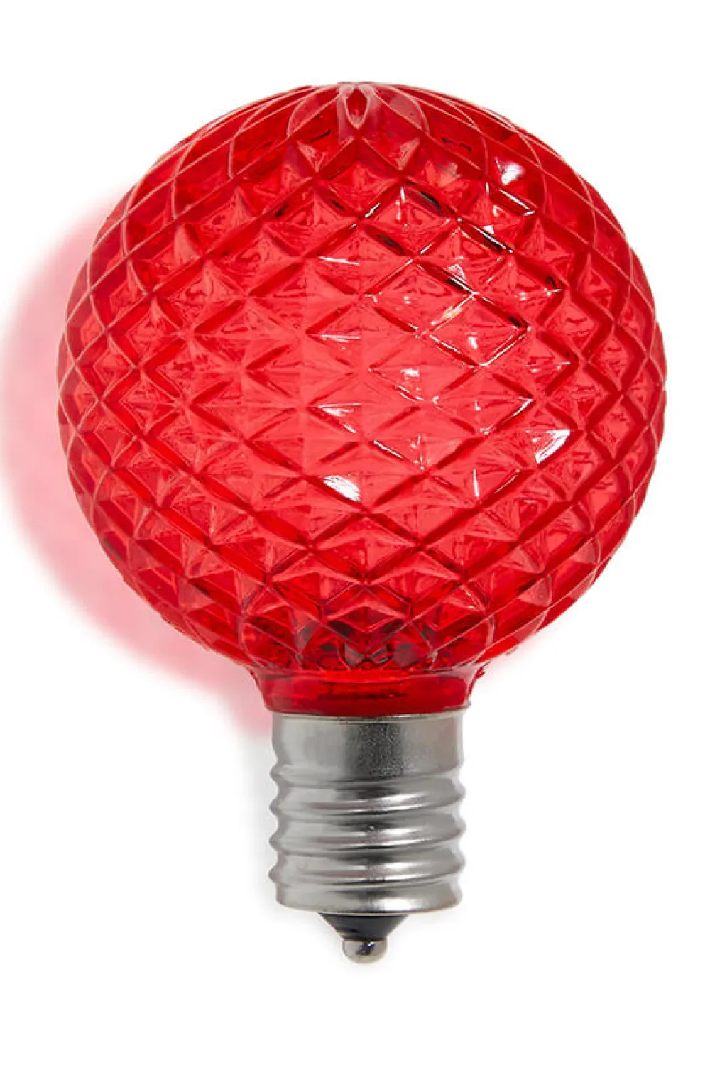 Decorator's Warehouse G50 Wonderful LED SMD Bulb (25 bulbs/bag) - Faceted, Red > Outdoor Lighting|Led Light Bulbs