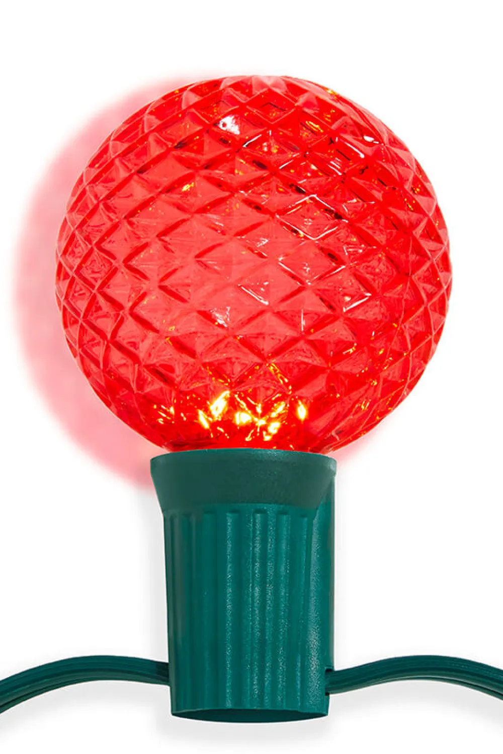 Decorator's Warehouse G50 Wonderful LED SMD Bulb (25 bulbs/bag) - Faceted, Red > Outdoor Lighting|Led Light Bulbs