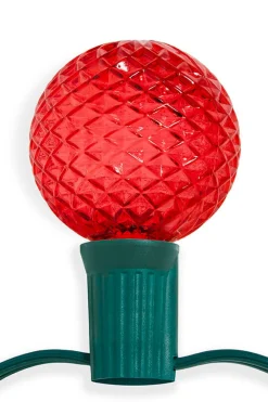 Decorator's Warehouse G50 Wonderful LED SMD Bulb (25 bulbs/bag) - Faceted, Red > Outdoor Lighting|Led Light Bulbs