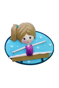 Decorator's Warehouse 3" Gymnast With Stars Customizable Ornament > Christmas Ornaments|Christmas Decor