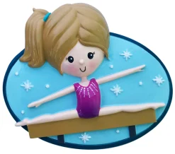 Decorator's Warehouse 3" Gymnast With Stars Customizable Ornament > Christmas Ornaments|Christmas Decor