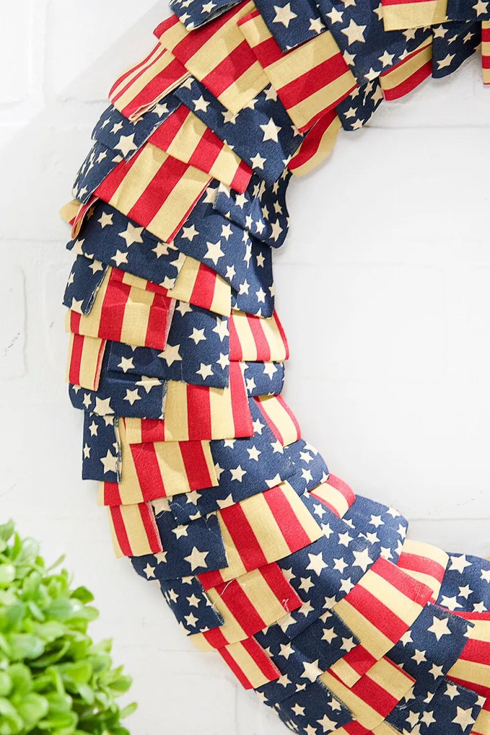 Decorator's Warehouse 20"H Americana Fabric Wreath > All Wreaths|Patriotic Decor