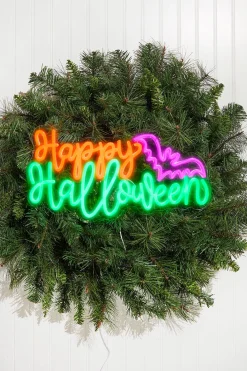Decorator's Warehouse 17.7" Happy Halloween Lit Neon Sign > Indoor Lighting|Christmas Decor
