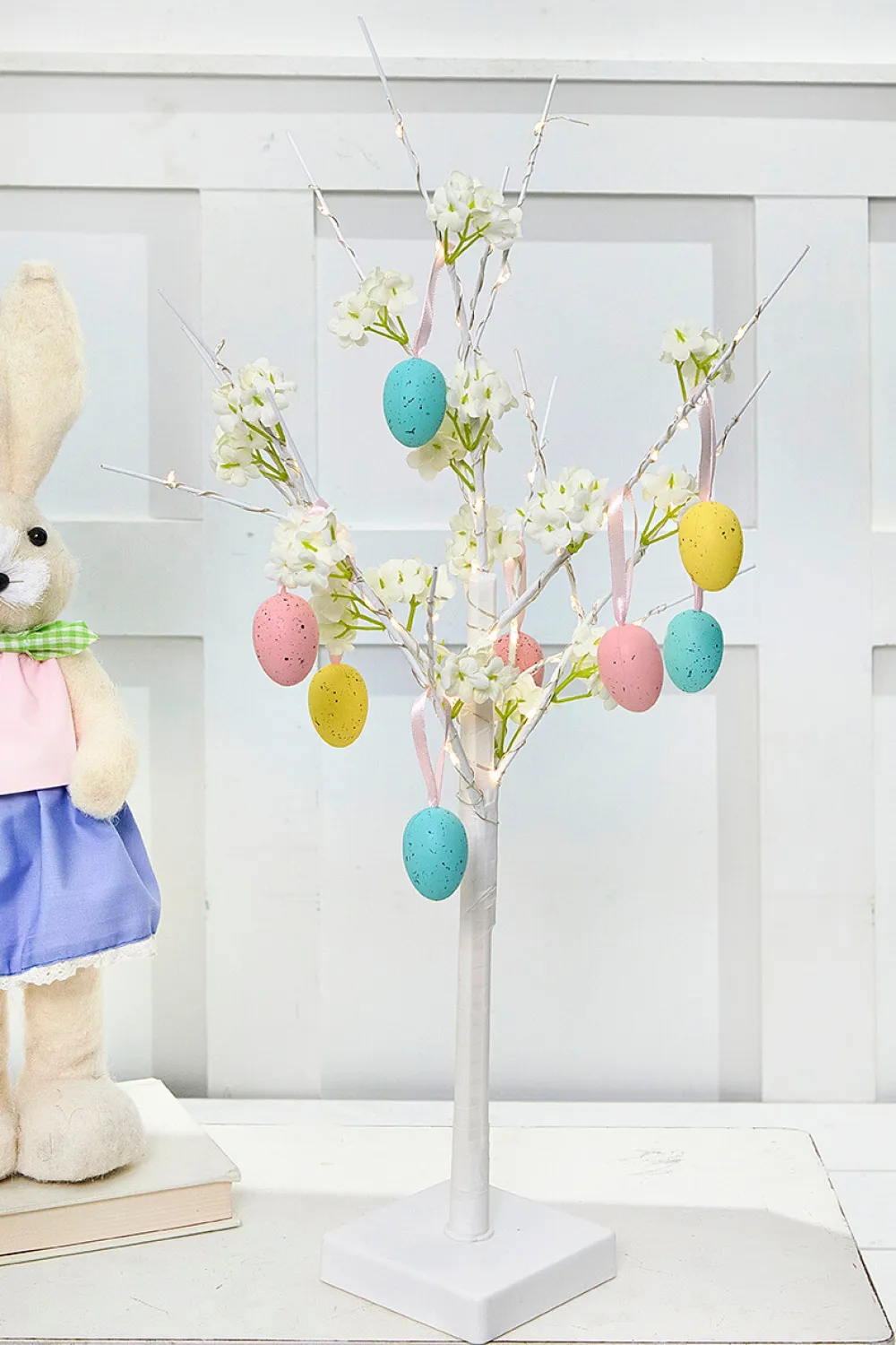 Decorator's Warehouse 2'H B/O Lighted Easter Tabletop Tree w/ 58 WW Micro LED Lights > Easter Table Decor|Easter Decor