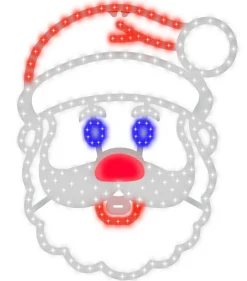 Decorator's Warehouse 16" Hi-Vibrant "Singing Santa" - Twinkling Red/Blue/Pure White 203 Lights > Outdoor Lighting|Lit Signs