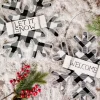 Decorator's Warehouse 11.8”H Metal Black and White Buffalo Check Plaid Snowflake Ornament > Christmas Ornaments|Christmas Ornaments