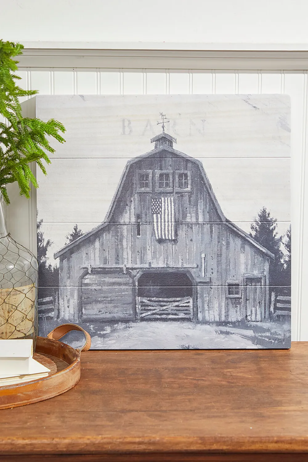 Decorator's Warehouse 22” Holiday Barn Wall Art > Winter Woodland|Christmas Accents