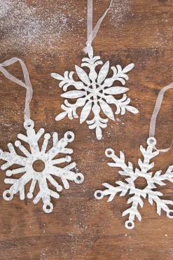 Decorator's Warehouse 7.75” Holiday Metal Snowflake Ornament > Winter Woodland|Christmas Decor