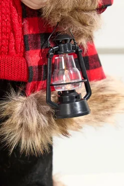 Decorator's Warehouse 18" Holiday Santa Figurine with Lighted Lantern > Farmhouse|Christmas Accents
