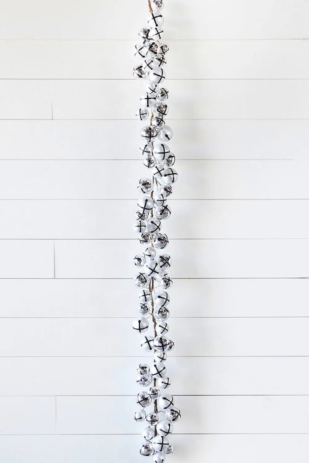 Decorator's Warehouse 5’ Holiday Silver Jingle Bells Garland > White Christmas|Retro Brites