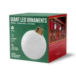 Decorator's Warehouse HoliGlow Inflatable LED Ornament - 20" White > Christmas Decor|Outdoor Lighting