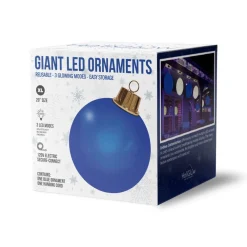 Decorator's Warehouse 20" HoliGlow Inflatable LED Ornament - 20" Blue > Christmas Decor|Outdoor Lighting