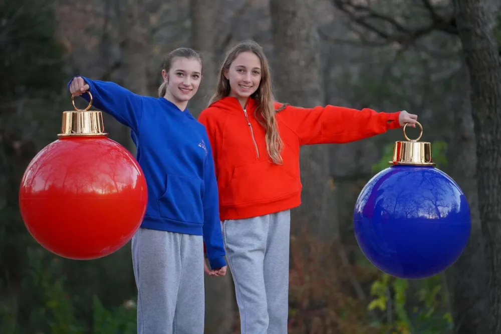 Decorator's Warehouse 20" HoliGlow Inflatable LED Ornament - 20" Blue > Christmas Decor|Outdoor Lighting