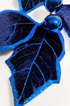 Decorator's Warehouse 5' Holly Leaves Garland - Royal Blue > Nutcracker|Christmas Decor