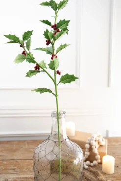 Decorator's Warehouse 30” Holly Stem With Red Berries > Cardinal|Kristin'S Picks