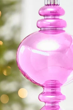 Decorator's Warehouse 9" Hot Pink Pearlescent Finial Ornament > Christmas Decor|Merry & Bright
