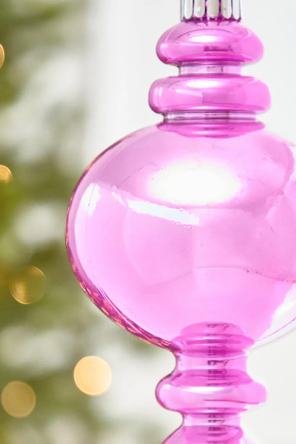 Decorator's Warehouse 9" Hot Pink Pearlescent Finial Ornament > Christmas Decor|Merry & Bright