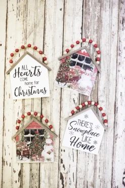 Decorator's Warehouse 7.5”H Snowman Wall Hanging with Beaded Hanger > Christmas Sale|Christmas Decor