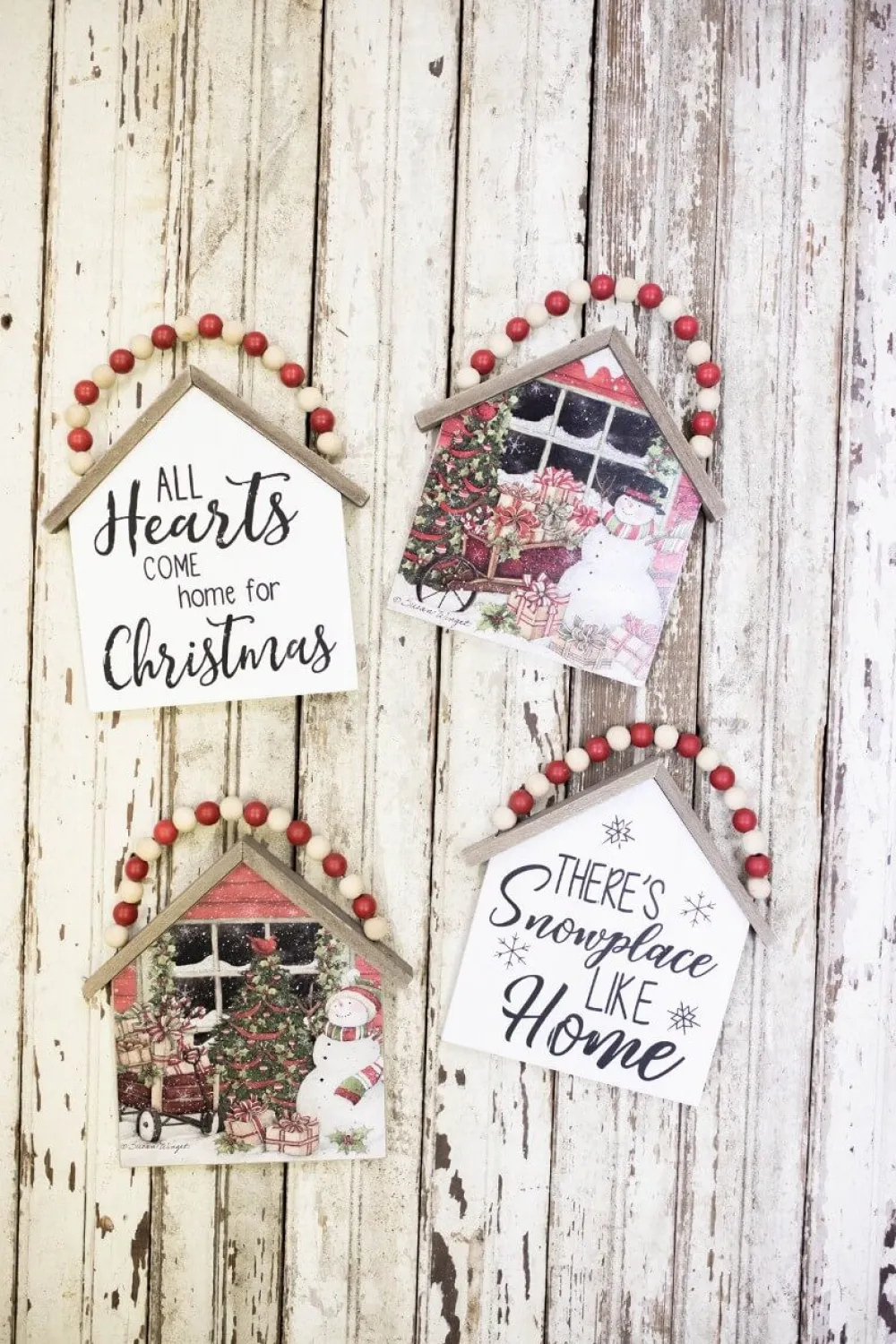 Decorator's Warehouse 7.5”H Snowman Wall Hanging with Beaded Hanger > Christmas Sale|Christmas Decor