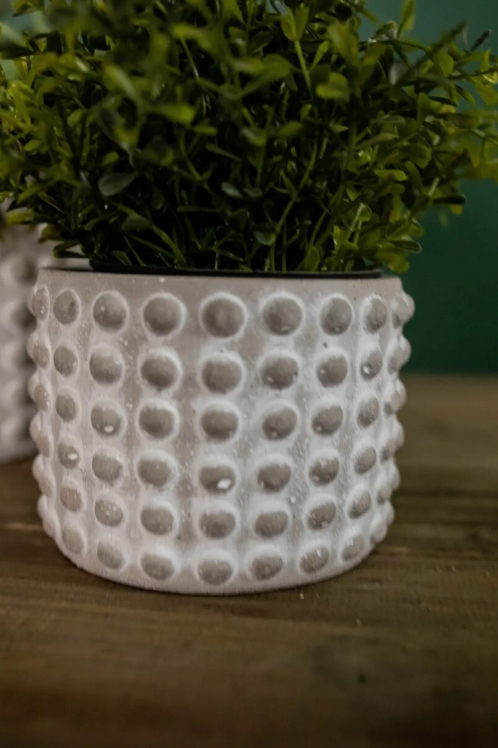 Decorator's Warehouse 4"H x 5”D Stone Geo Dotted Hobnail Pot > Christmas Decor|Fun Gifts
