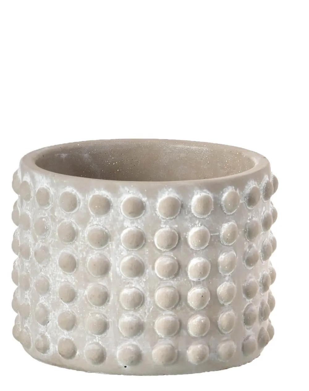 Decorator's Warehouse 4"H x 5”D Stone Geo Dotted Hobnail Pot > Christmas Decor|Fun Gifts