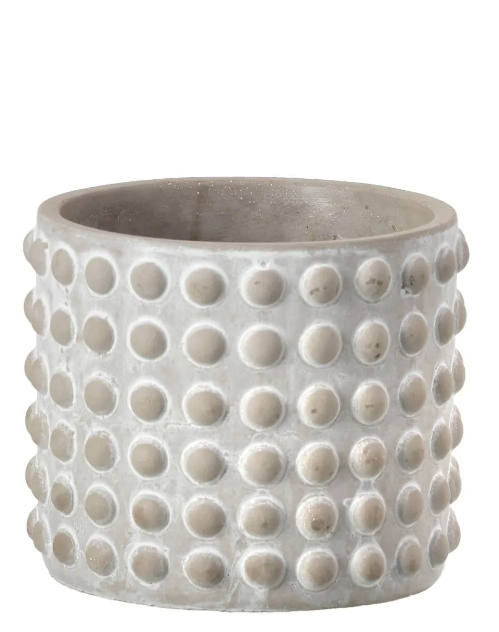 Decorator's Warehouse 5"H x 6”D Stone Geo Dotted Hobnail Pot > Christmas Decor|Spring Decor
