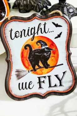 Decorator's Warehouse 7"H x 6"L Embossed Halloween Sign > Halloween|Halloween