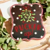 Decorator's Warehouse 10.5"H x 9"L Glitter Pucker Up Sign > Believe|Christmas Decor
