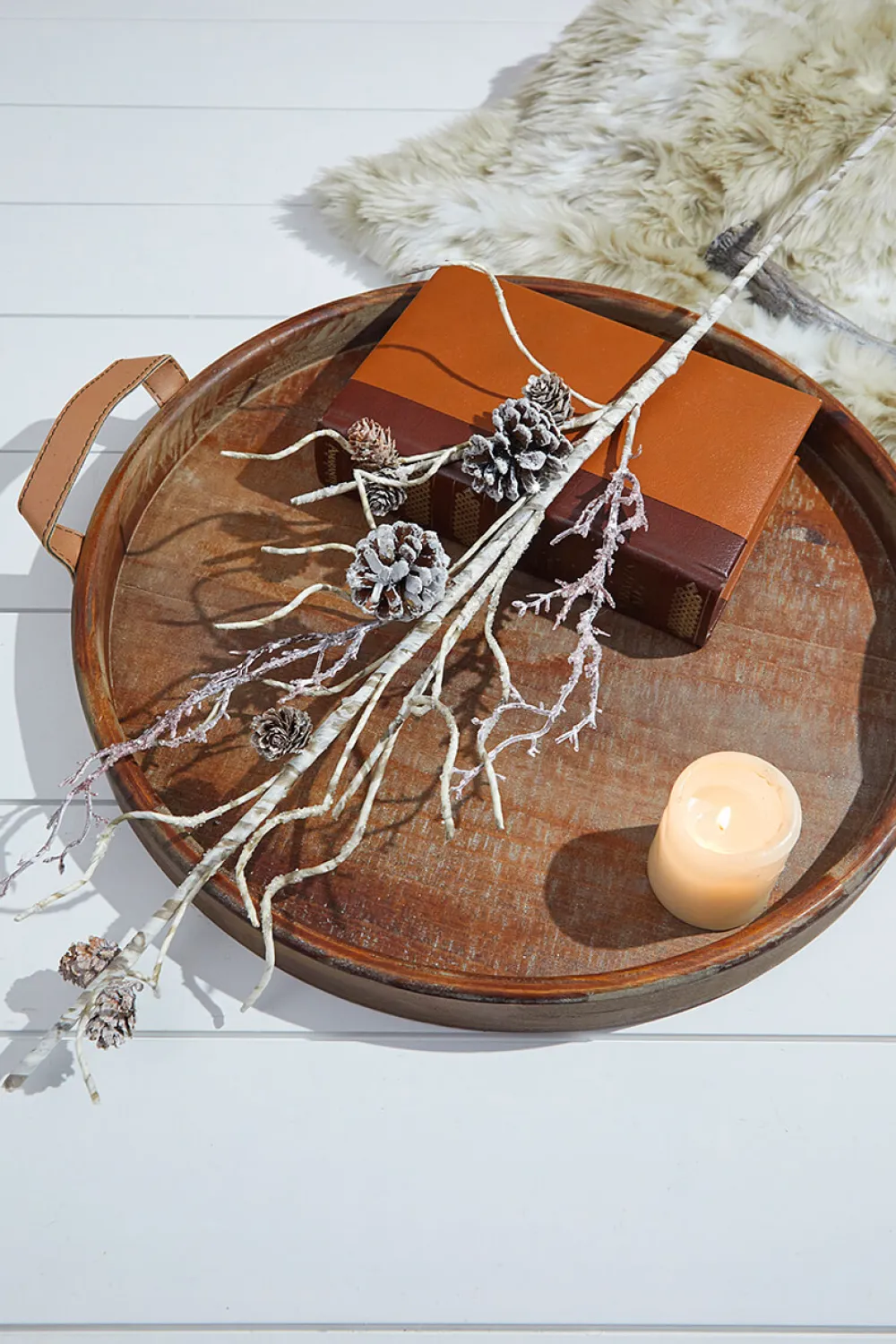Decorator's Warehouse 32” Iced Birch Cone Stem > Winter Woodland|Kristin'S Picks