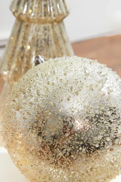 Decorator's Warehouse 6” Iced Metallic Ball Ornament > Christmas Decor|Natural Elegance