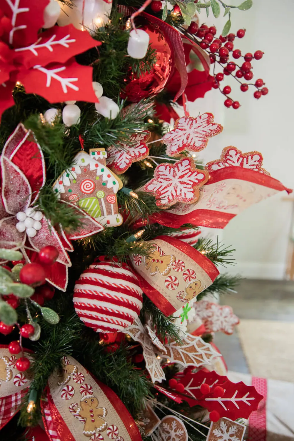 Decorator's Warehouse 26” Iced Red and White Snowflake Spray > Christmas Sprays|Christmas Decor