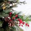 Decorator's Warehouse 25” Ice Mixed Pine Berry Pinecone Spray > Farmhouse|Christmas Sprays