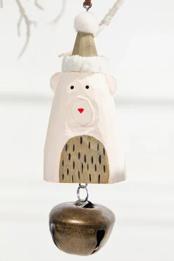 Decorator's Warehouse Icon with Bell Wood Ornament > Christmas Ornaments|Winter Woodland