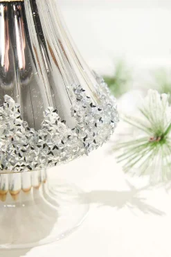 Decorator's Warehouse 14.5" Icy Silver Christmas Tree > White Christmas|Tabletop & Accent Trees