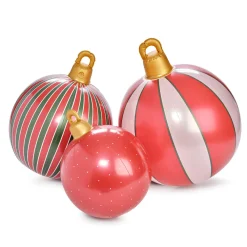Decorator's Warehouse Inflatable Christmas Ornaments - Set of 3 > Christmas Decor|Christmas Accents