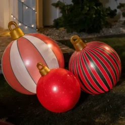 Decorator's Warehouse Inflatable Christmas Ornaments - Set of 3 > Christmas Decor|Christmas Accents