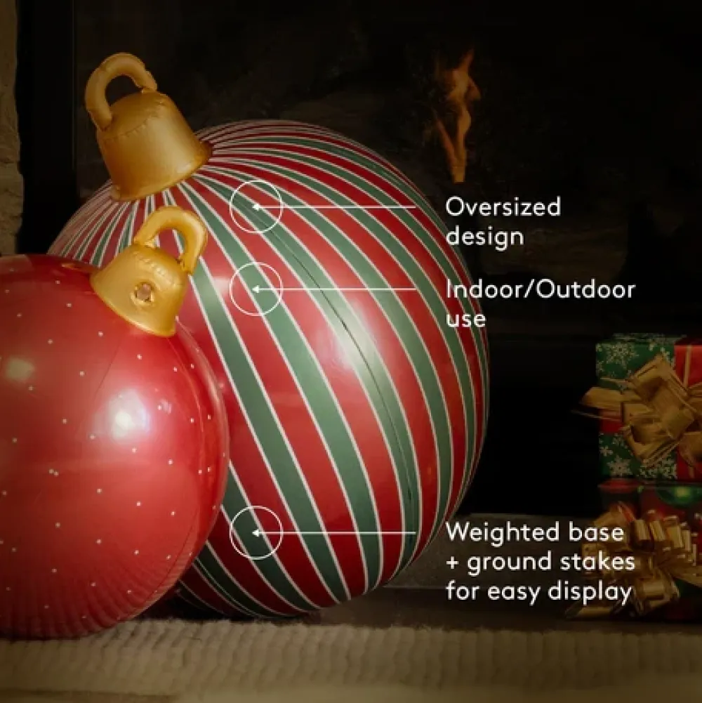 Decorator's Warehouse Inflatable Christmas Ornaments - Set of 3 > Christmas Decor|Christmas Accents