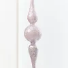 Decorator's Warehouse 12" - 13" Iridescent Glitter Finial Glass Ornament > Christmas Decor|Natural Elegance
