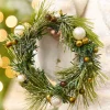 Decorator's Warehouse 23” Ivory Santa with Wreath & Ornaments Figure > White Christmas|Santas & Angels